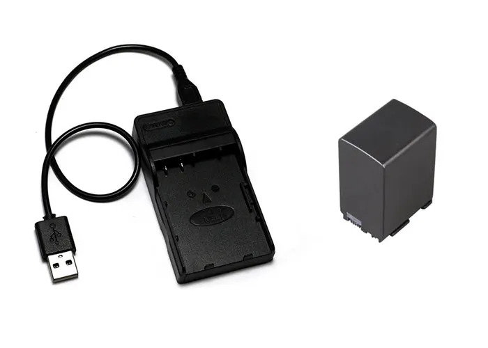 Аккумулятор и зарядное устройство для USB-порта фотокамеры Canon VIXIA HF S21 XA10 HF100E HG20 HG21