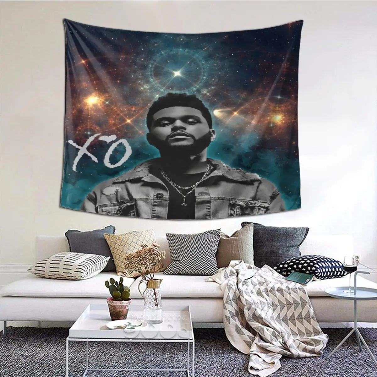 The X0 Weeknd бутиковый гобелен искусство дзен настенный из микроволокна персиковый