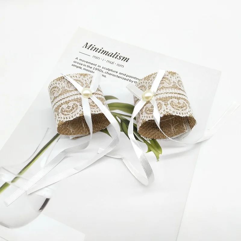 

200pcs Lace Napkin Ring Buckle Wedding Table and Chair Buckle Burlap Napkin Holder Wedding Banquet Party Decoration