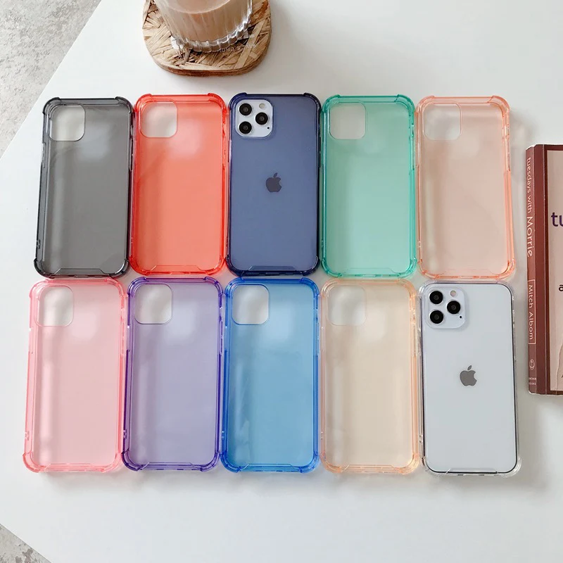 

Luxury transparent shockproof silicone case for iPhone 11 X Xr Xs Max Case 12 11 Pro Max 8 7 6s Plus SE Case