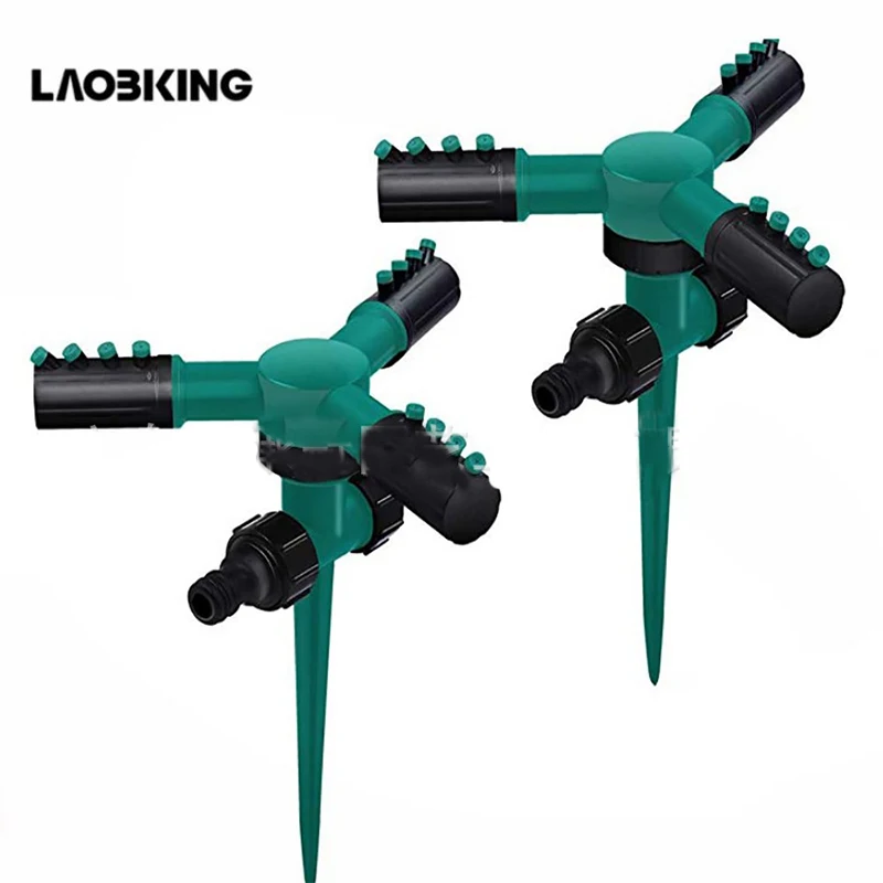 Вращающийся на 360 градусов разбрызгиватель воды для сада орошение газона двора