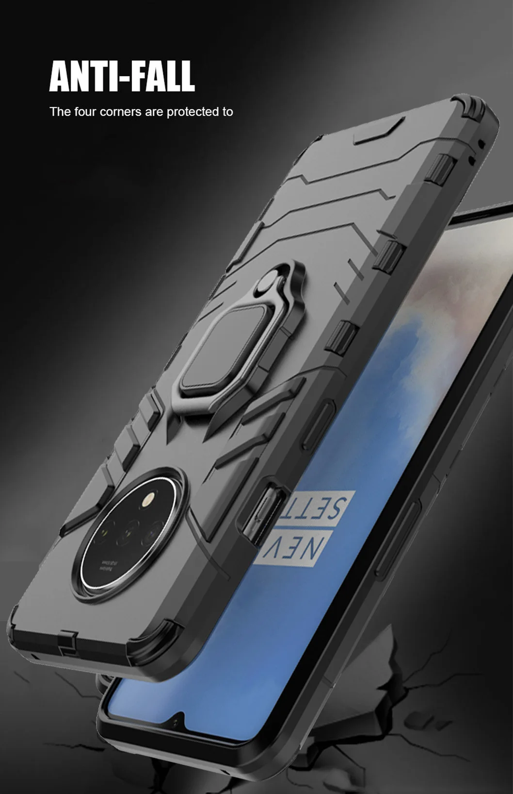 Чехол-бампер для oneplus 7T pro Чехол магнитный автомобильный держатель Анти-осенний Мягкий противоударный полный задний Чехол для oneplus 7 pro one plus 7t