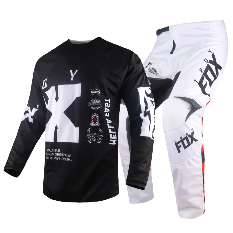 

Motocross Racing Gear Set 2021 Mountain Bicycle Offroad Jersey Pants 180 ILLMATIK MX Combo Mens Black White Kits