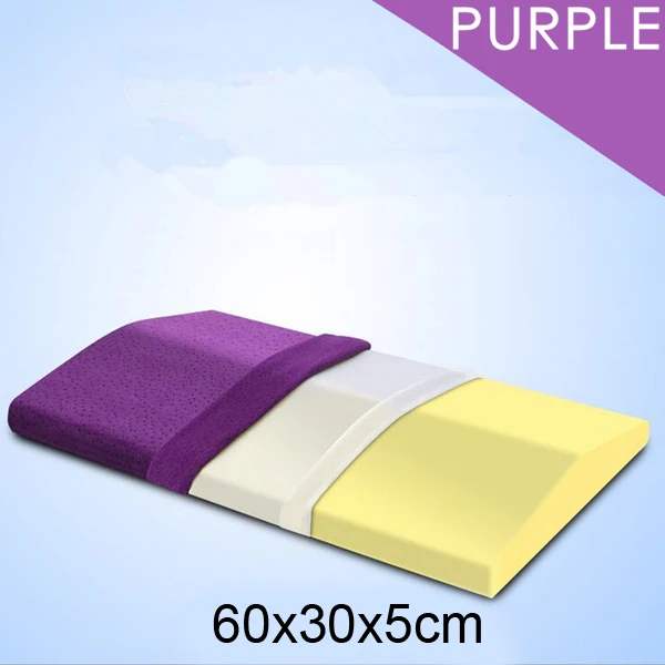 Purple Подушка из латекса для беременных женщин, ортопедические подушки из пены с эффектом памяти, ортопедические подушки с эффектом памяти, подушка для поддержки спины, медленный отскок, давление - Цвет: Purple