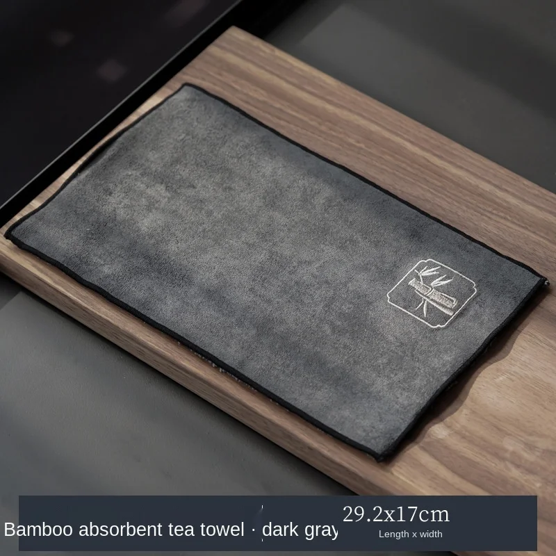 

Водопоглощающее чайное полотенце, чайная ткань, утолщенная ткань для журнального столика, полотенце для чайной посуды в стиле дзен, хлопковая льняная тряпка, аксессуары для чайного стола