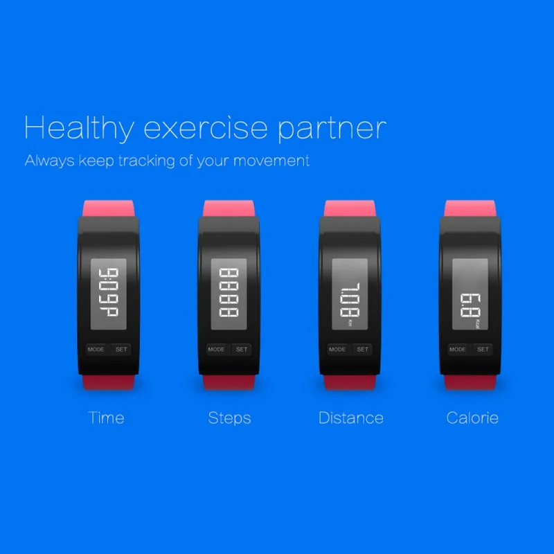 Многофункциональный цифровой ЖК дисплей шагомер Шаг ходьбы Счетчик калорий часы