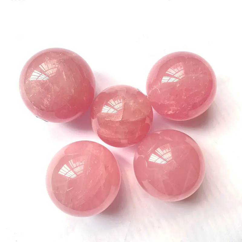 

Оптовая продажа, натуральный исцеляющий розовый кварц, волшебный хрустальный камень, сферический шар