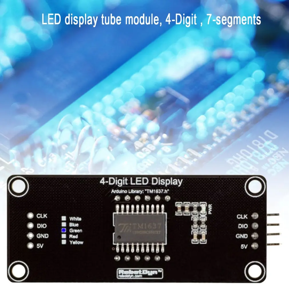1pcs TM1637 4 Bits Digital LED Display Module For arduino 7 Segment 0.36Inch Clock RED Anode Tube Four Serial Driver Board Pack |
