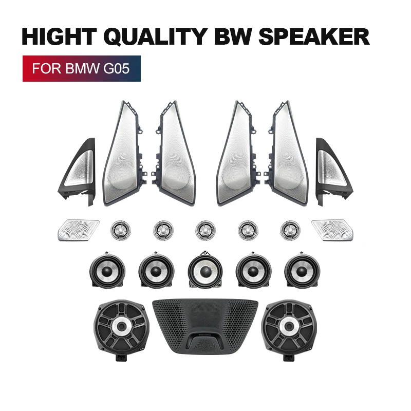 For Car BMW X5 G05 X7 Speaker Front Rear Door Glow Tweeter Luminous Night Lighting Trim Subwoofer Audio Speakers Horn LED Cover