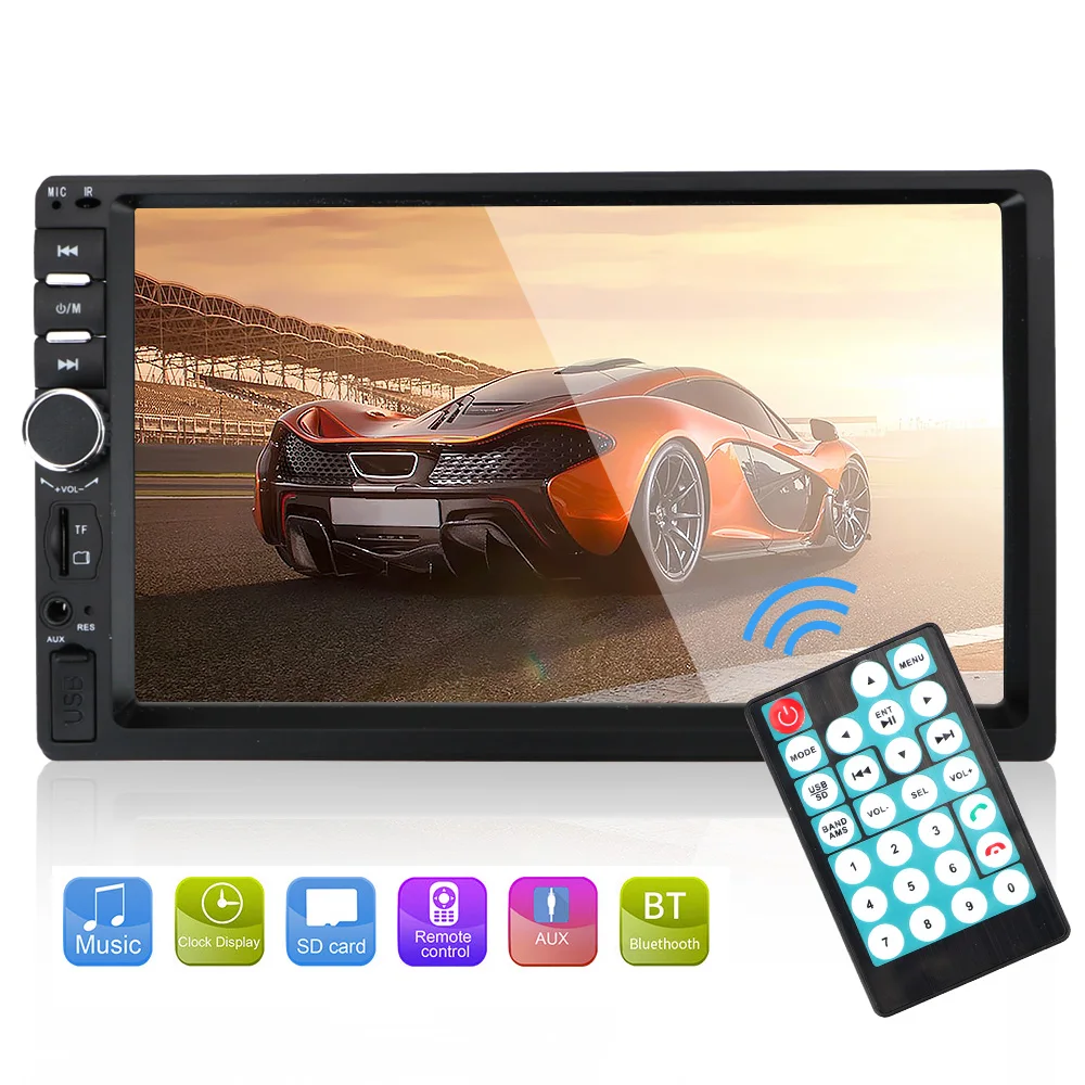 

LEEPEE 7010B /7012B/7018B Car 7" MP5/FM Player Touch Screen HD Multimedia Player 2Din Car Radio Player Car Reversing Display