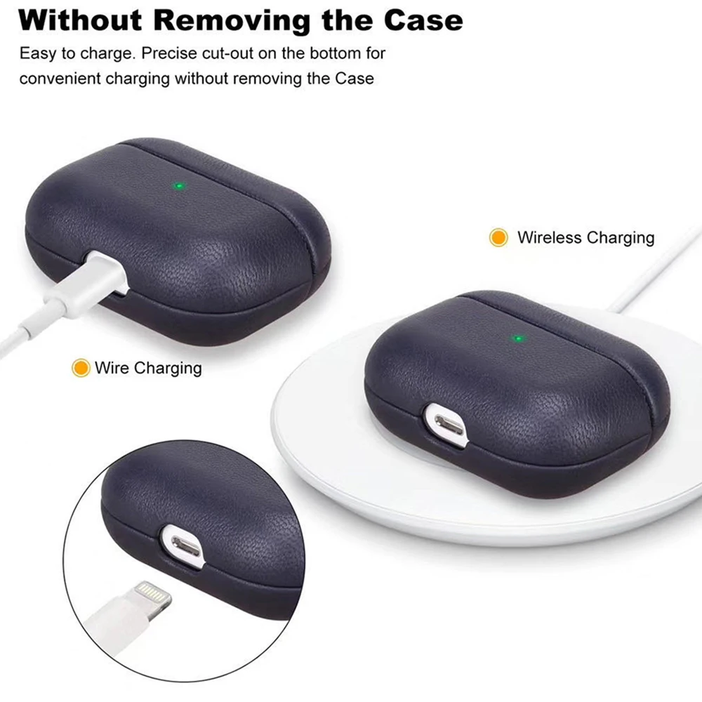 Роскошный чехол Fivetech из натуральной кожи для AirPods Pro чехлы с полной защитой