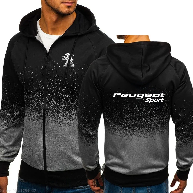 

2021 New Fashion Long Sleeve Men Hoodies Peugeot sport Sweatshirt Men Hoody Casual zipper Hooded Male Clothing 32
