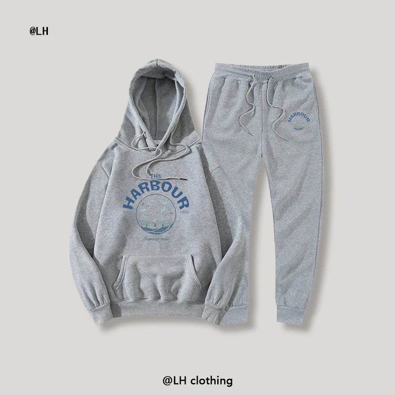 

Men's new hooded sweater fashion casual versatile nautical pattern hooded sweater 2021