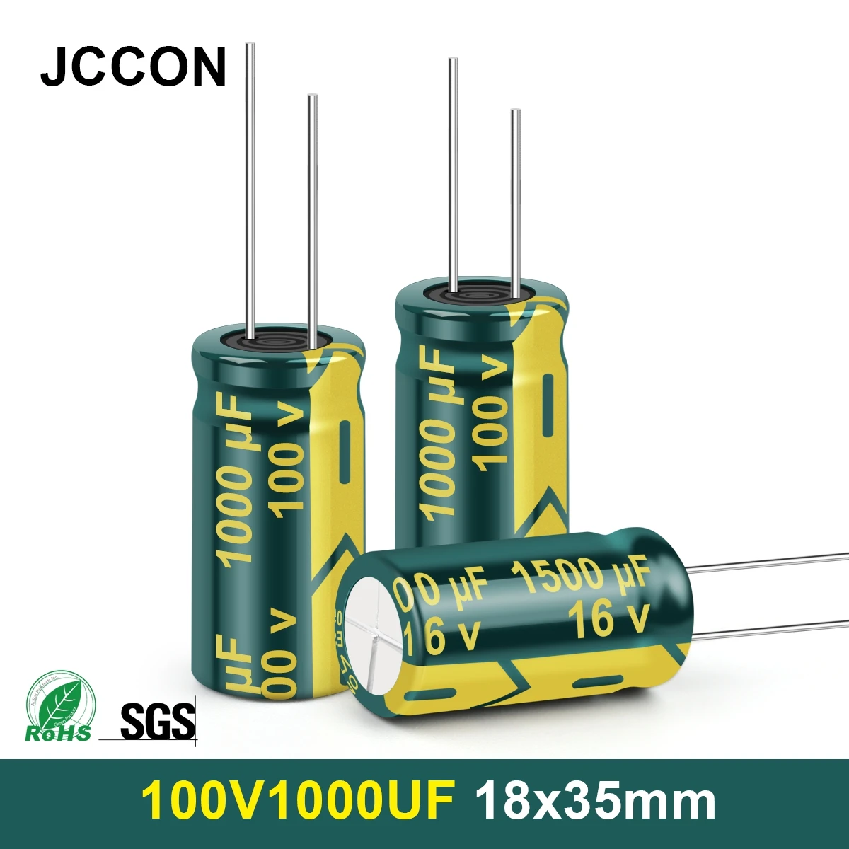 

Алюминиевый электролитический конденсатор JCCON, 100 в, 1000 мкФ, 18x35, высокая частота, низкая ЭПС, низкое сопротивление
