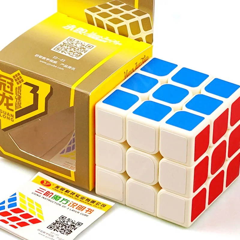 Профессиональный 3x3x3, волшебный куб, Скорость кубики головоломка нео куб 3X3, Cubo Magico Стикеры для взрослых, обучающие игрушки для Детский подарок - Цвет: Белый