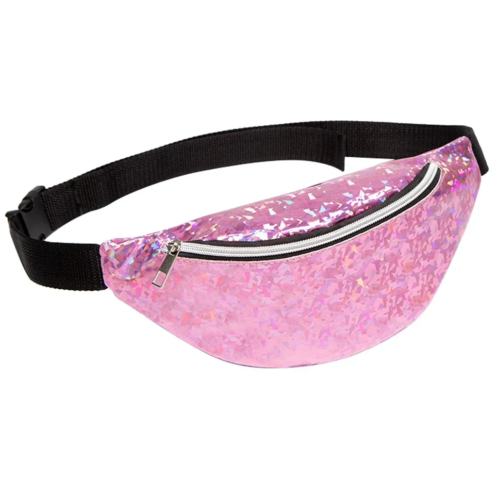 Модная женская поясная сумка на плечо с блестками кошелек надписью мессенджер