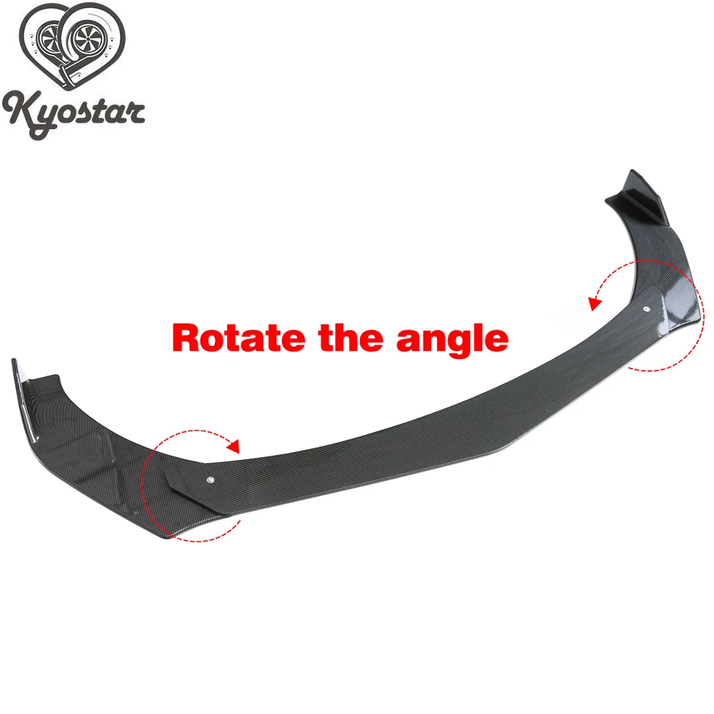 Универсальный передний бампер спойлер для переднего бампера ABS 3 шт. подходит
