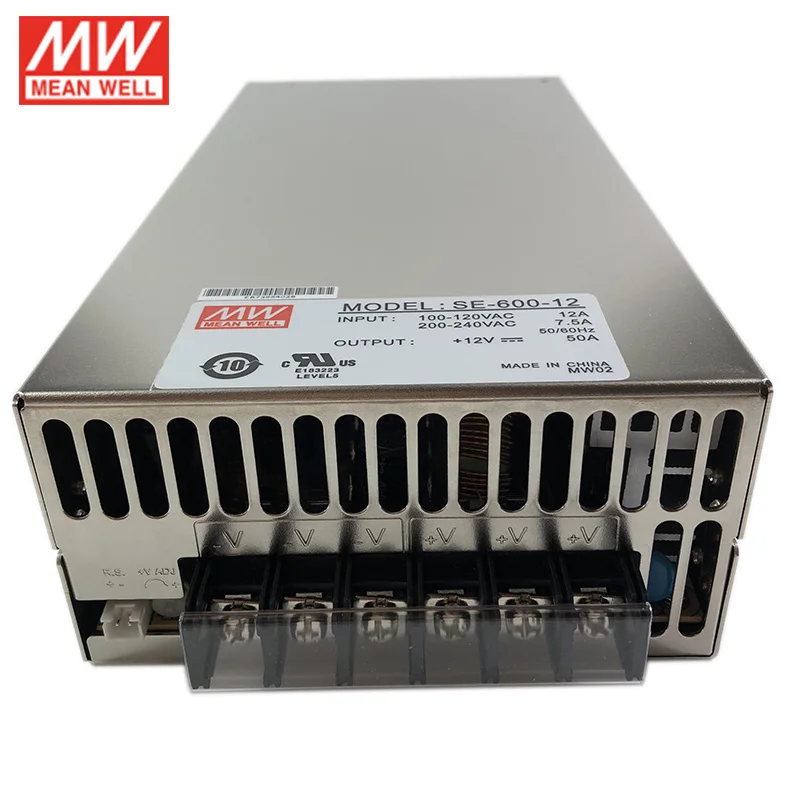 SE 600 12 MEAN WELL Вт в импульсный источник питания 110 В/220 В переменного тока постоянного
