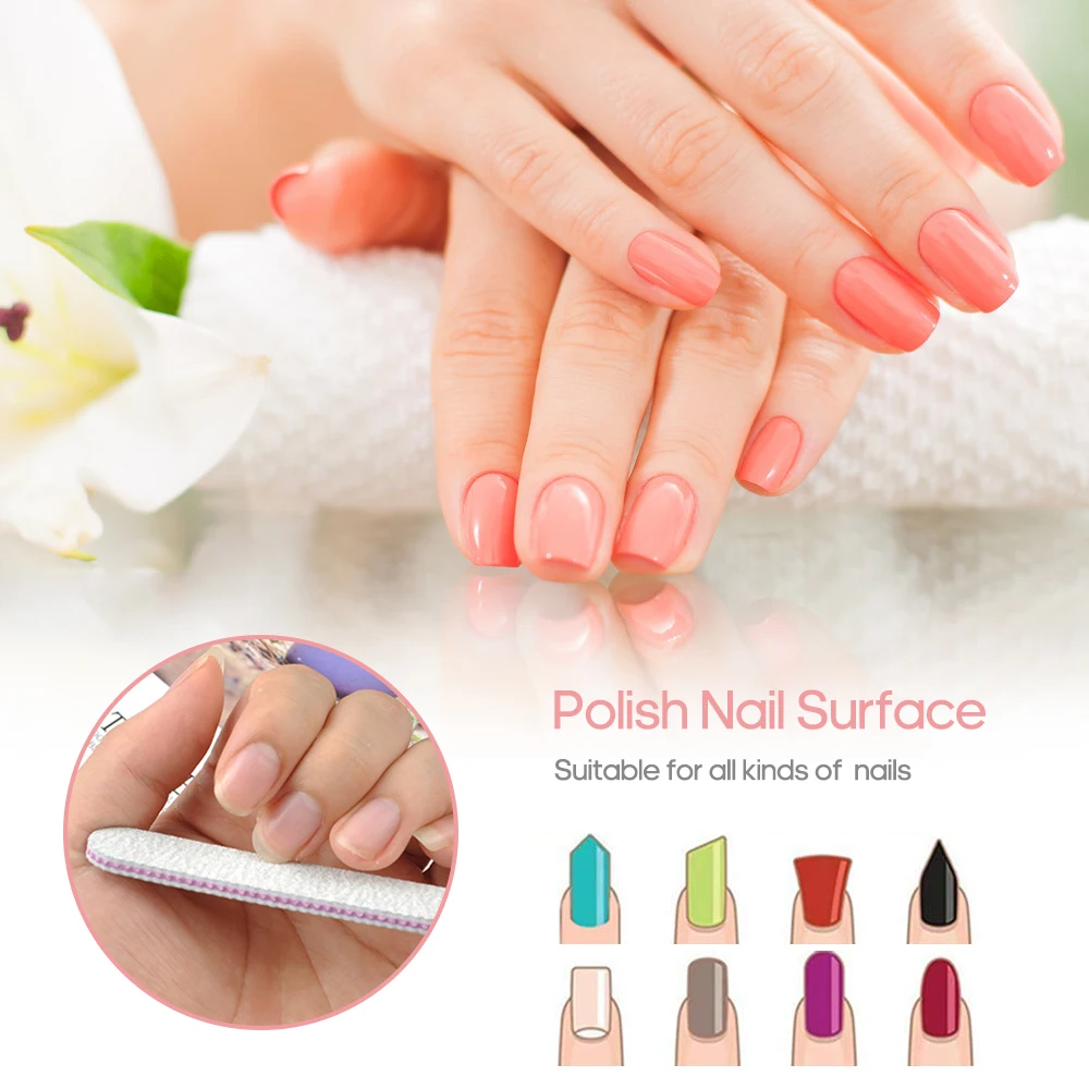 15 шт. профессиональные пилки для ногтей двухсторонние наждачные доски 100/180 Грит