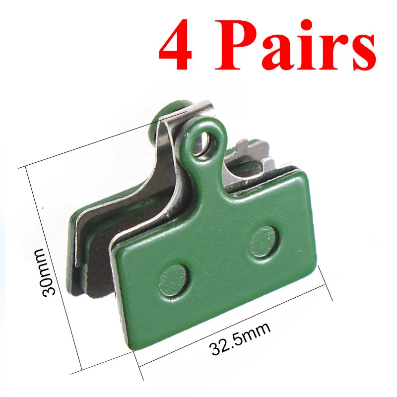4 пары (8 штук) зеленый дисковые велосипедные тормозные колодки аксессуары для
