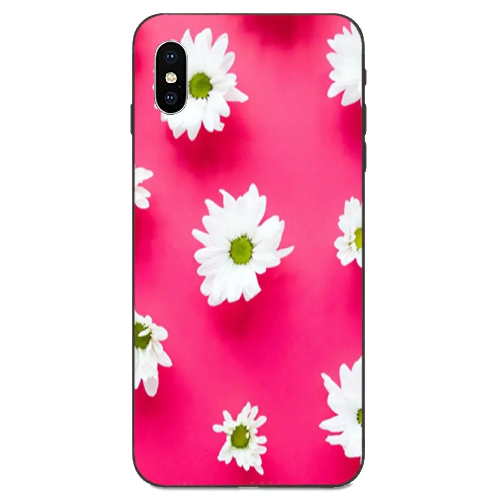 Красивые белые Daisies лепестки роспись для huawei nova 2 2S 3i 4 4e 5i Y3 Y5 II Y6 Y7 Y9 Lite Plus Prime Pro 2017