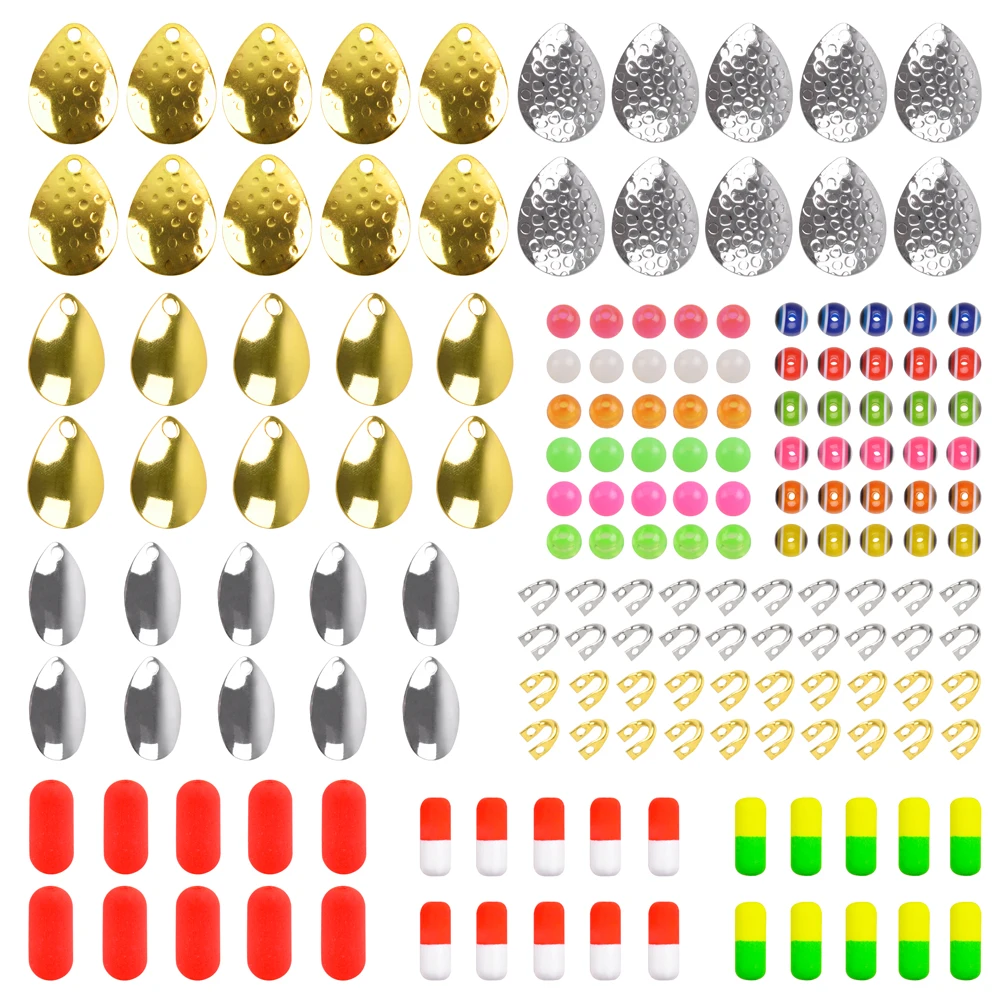 170 шт./коркор. Набор для изготовления рыболовной приманки включает спиннерные