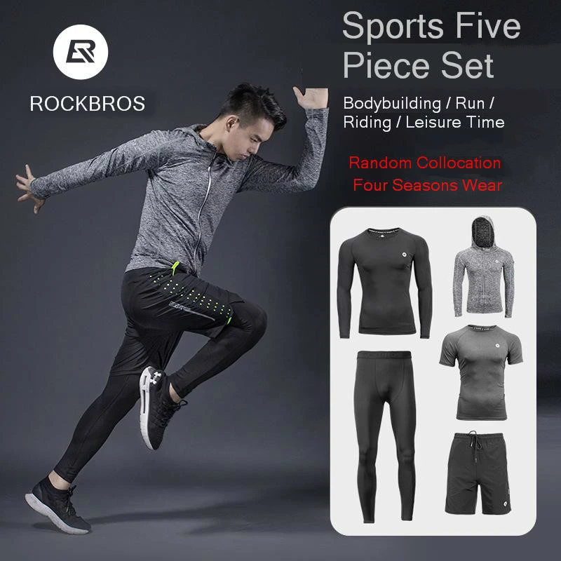 ROCKBROS Всесезонная одежда для движения костюм бодибилдинга йоги на открытом