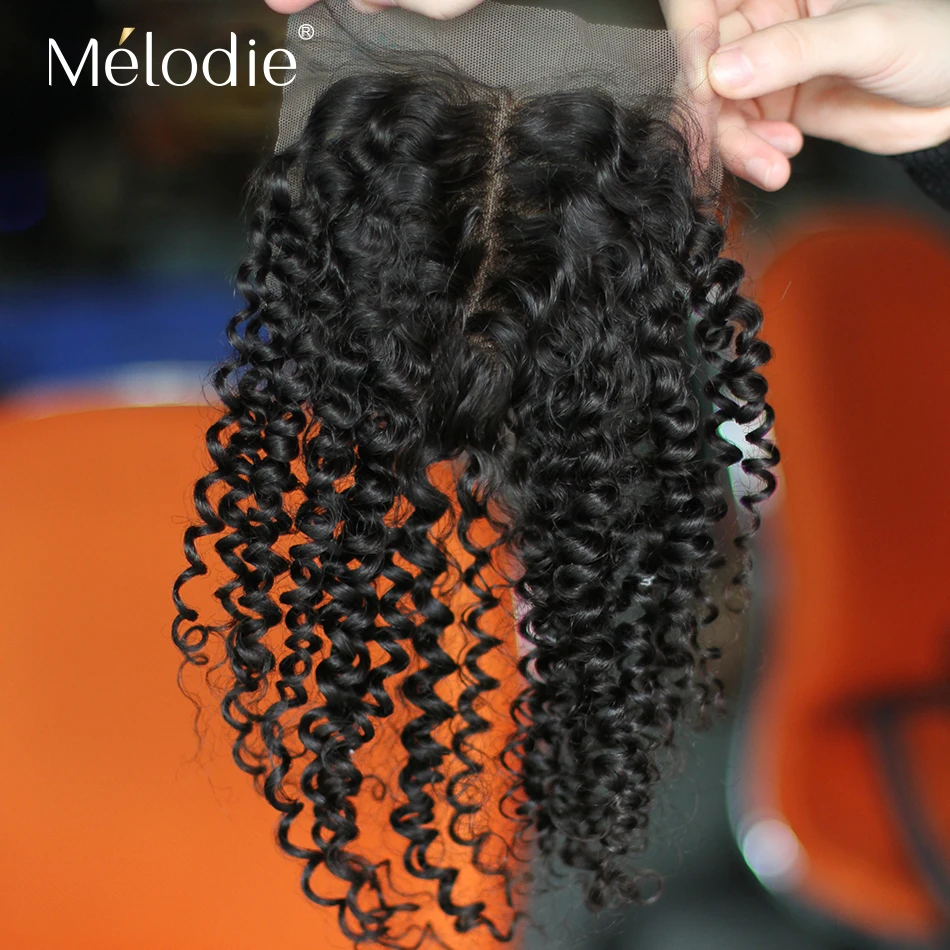 Melodie OneCut волосы 4x4 дюйма глубокий кудрявый 8 20 дюймов девственные Кружева
