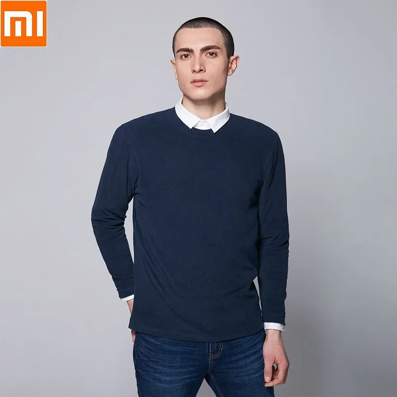 Xiaomi Хлопковая мужская осенне-зимняя флисовая куртка Мужская Уличная Повседневная Удобная Нижняя куртка - Цвет: blue