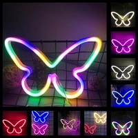2022 new butterfly neon sign light led juice letter neon lamp tube for bar ktv snack shop valentines day wall decor 2319cm
