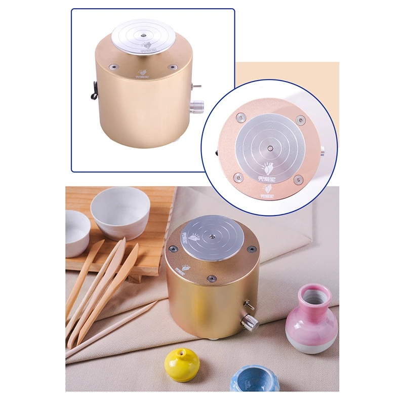 Douaini 12V Ceramic Art Production Pottery Clay Making Pottery Machine Turntable Craft Kits Turning Electric Pottery Wheel Child