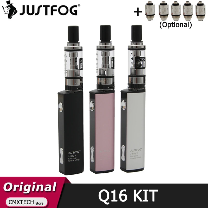 Оригинальный стартовый набор Justfog Q16 батарея 900 мАч Бак клиромайзер емкостью 1 9 мл