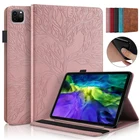 Чехол для iPad Pro 11, 2020, 2021 дюйма, чехол-бумажник из искусственной кожи с тиснением на дереве, умный чехол для планшета, Чехол для iPad Pro 11, 2021, чехол, оболочка