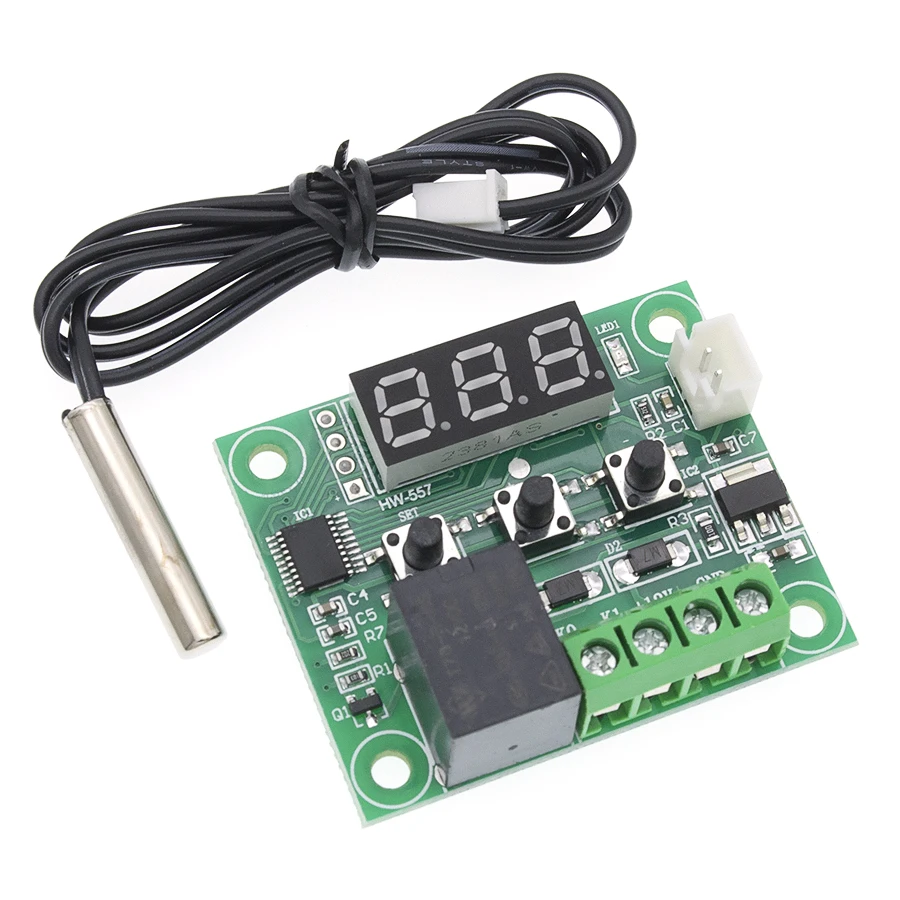 10 шт. W1209 DC 12V Красный температура отопления охлаждения Термостат Температурный