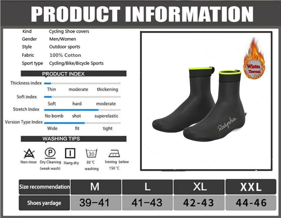 

2021 Winter Thermal Fleece Cycling Shoe Cover Sport Man's MTB Bike Shoes Covers Women Bicycle Overshoes Cubre Ciclismo Ralvpha