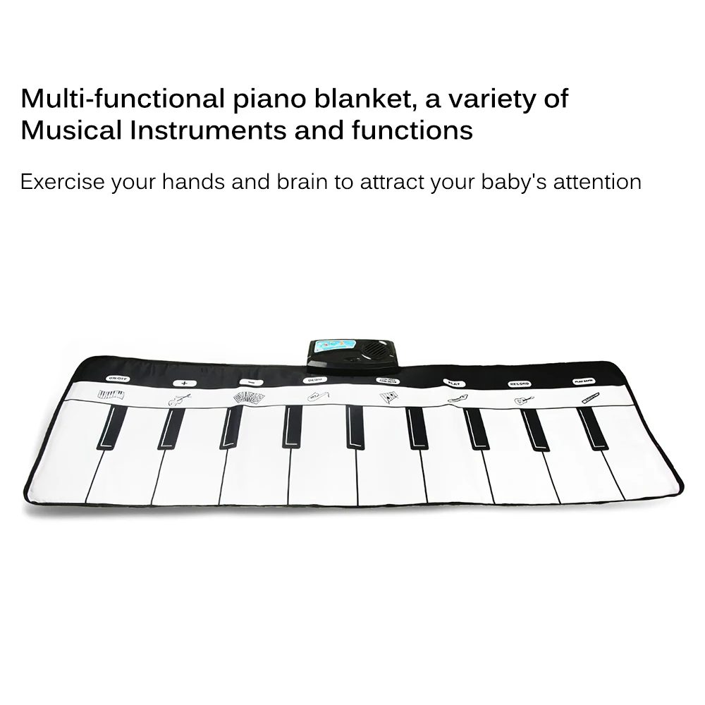 

Multifunctional Piano Music Blanket Child Early Education Game Blanket Black And White Piano Mat Crawling Mat