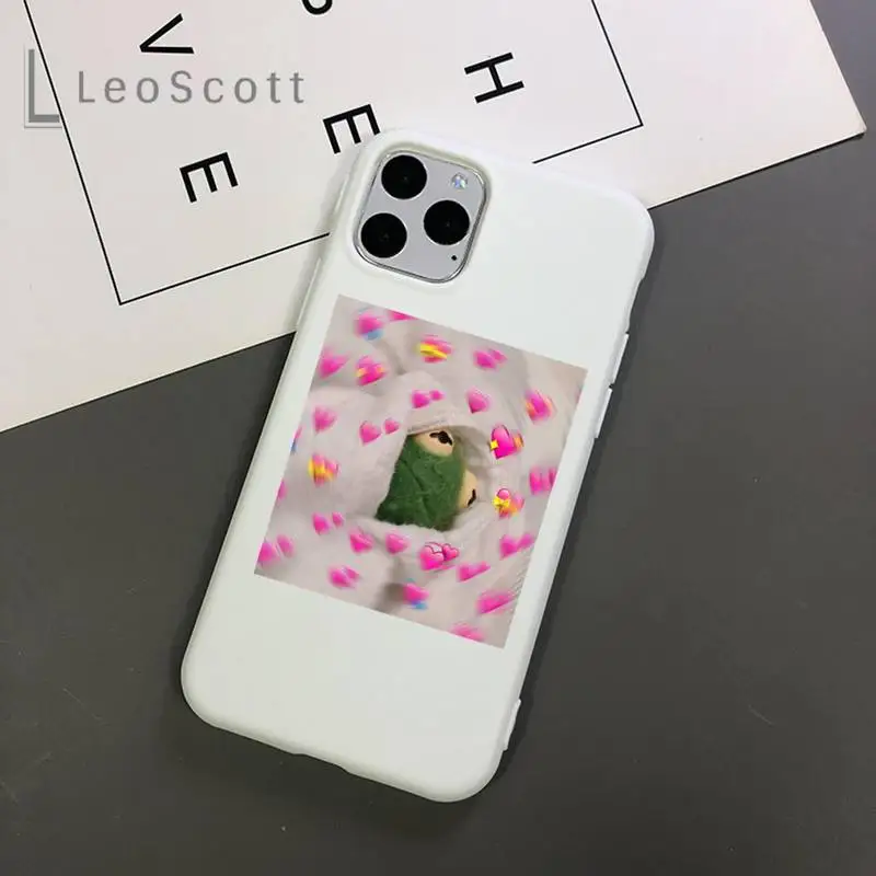 

Kermit the Frog funny Phone Case Candy Color for iPhone 11 12 mini pro XS MAX 8 7 6 6S Plus X 5S SE 2020 XR
