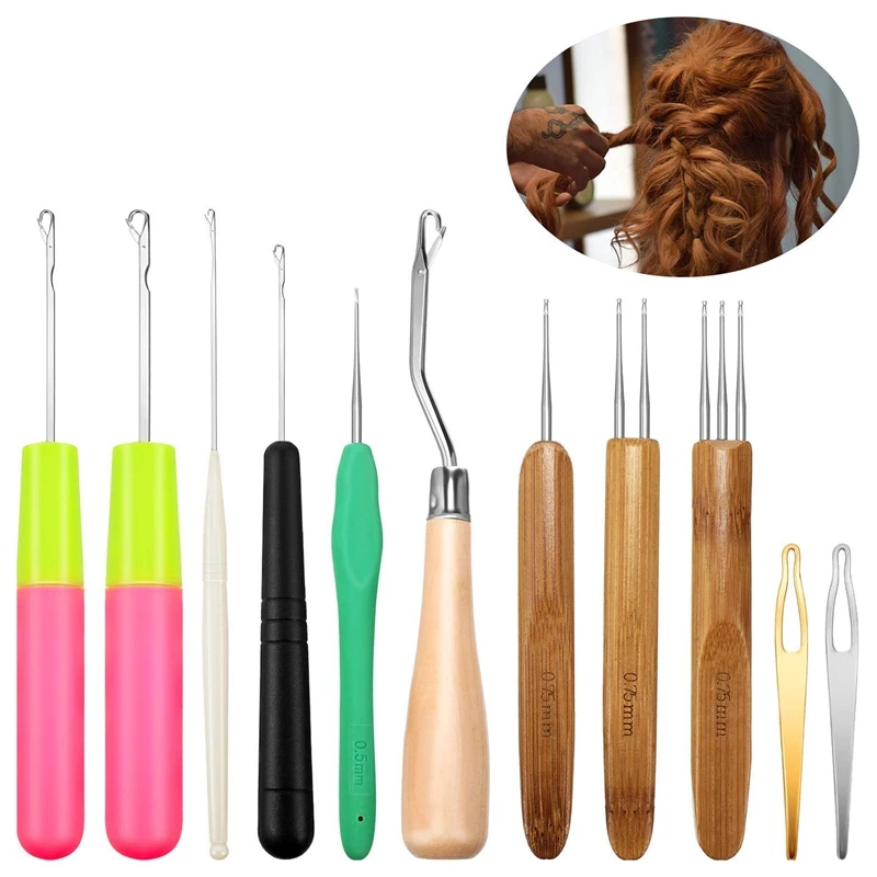 11 штук дреды набор инструментов включает в себя вязаные крючком 1 крючок 2 крючка 3