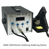 saike 201b rework station hot air gun soldering station desoldering pump solder sucker vacuum absorb tin removal tool 220v 130w