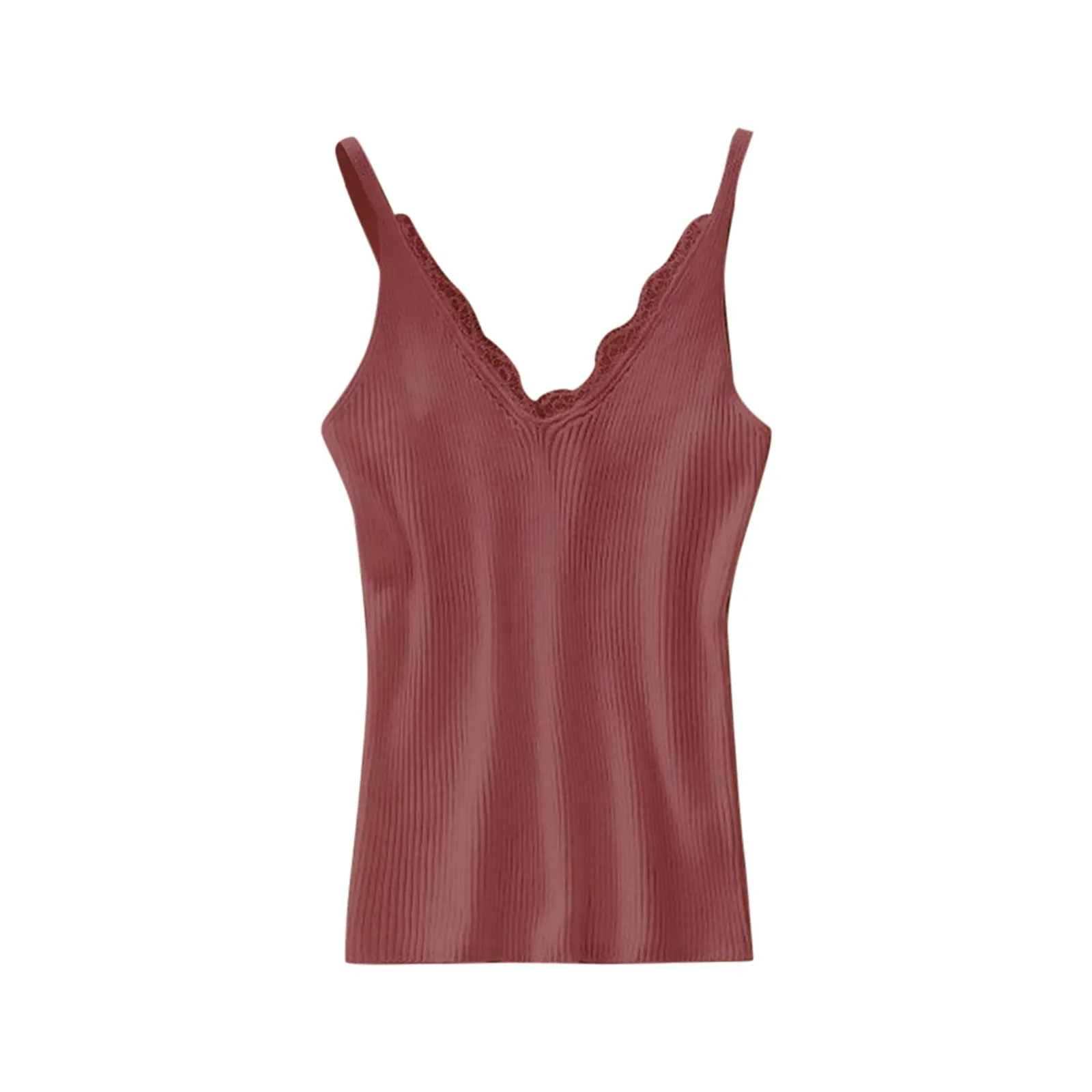 

Korean Style Ladies Vest Fashion Women Sleeveless Knit Vest V-neck Ladies Solid Lace Vest Base Slimming Camisole Women