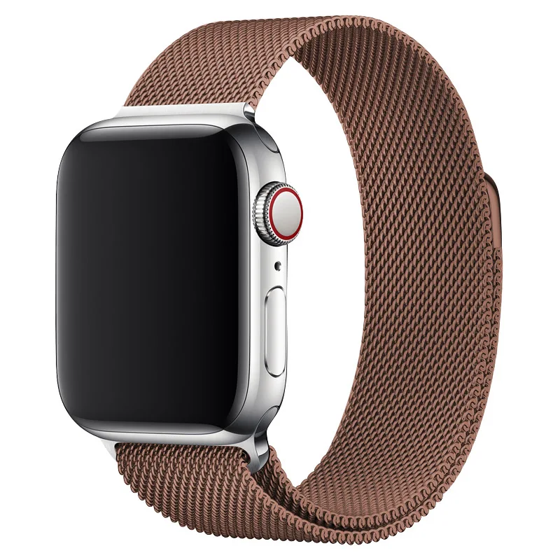 44 мм оранжевый ремешок Миланская петля ремешок для Apple Watch серии 5 4 браслет из нержавеющей стали I phone 3 2 браслет 38 мм 42 мм