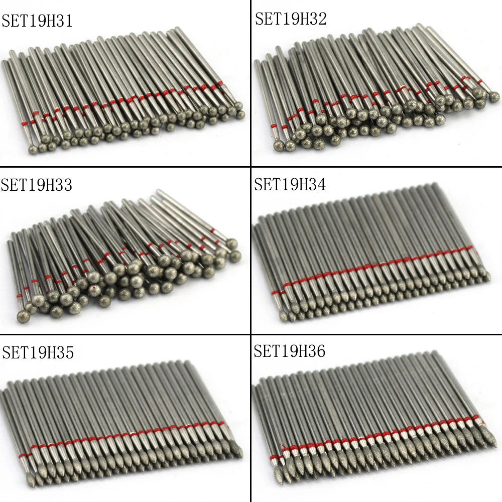 50 шт./упак. Алмазных фрез для маникюра/педикюра кутикулы чистке комплекты