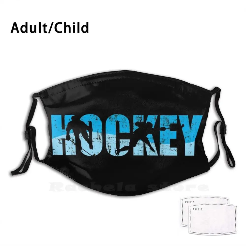 

Хоккейный плеер для зимних видов спорта, скейтборд, подарок, Забавный принт, многоразовая маска с фильтром Pm2.2743 для лица, для хоккея на льду, хоккея на льду