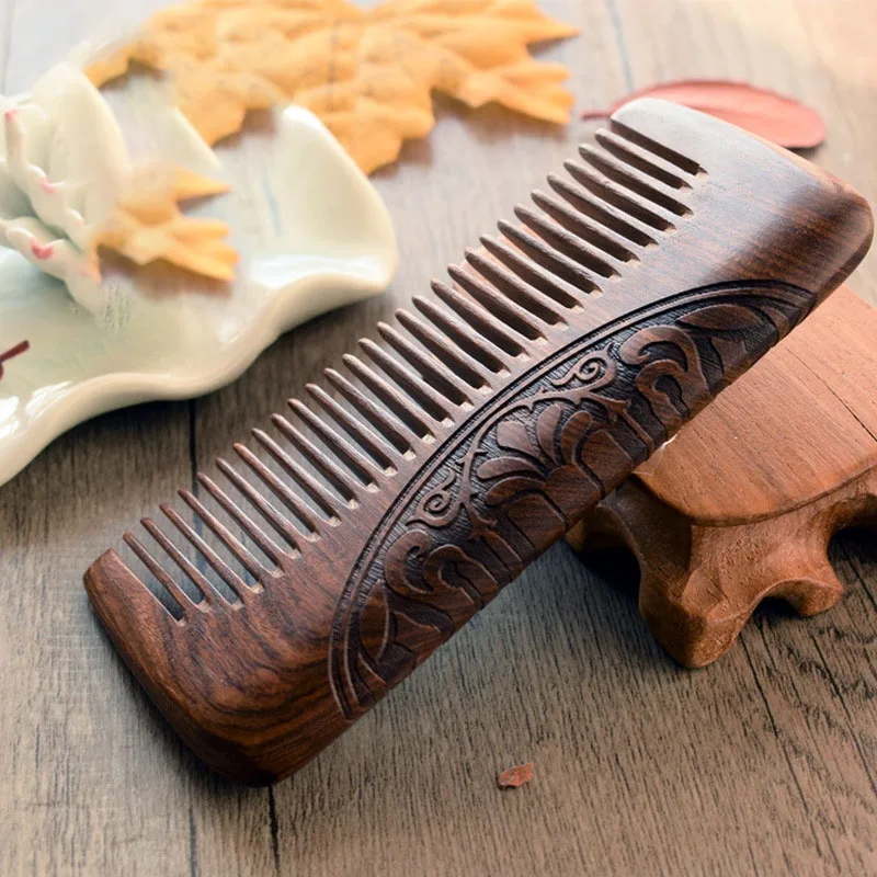 

Wooden Hair Comb Natural Comb-Anti Static Massage Through the Comb Sandalwood Pocket Comb Anti-Static Head Massage Combs