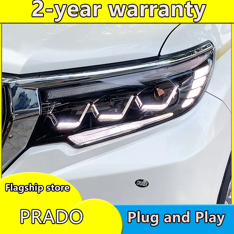 Автомобильный Стайлинг головная лампа для фары Toyota Prado 2018-2019 новый светодиодный