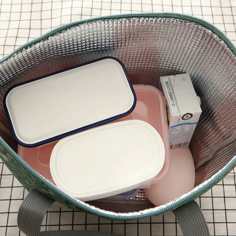 

Fashion Portable Waterproof Lunch Bag Thermal Food Picnic Collapsible Lunch Bags For Women Kids Men Cooler Lunch Box Bag