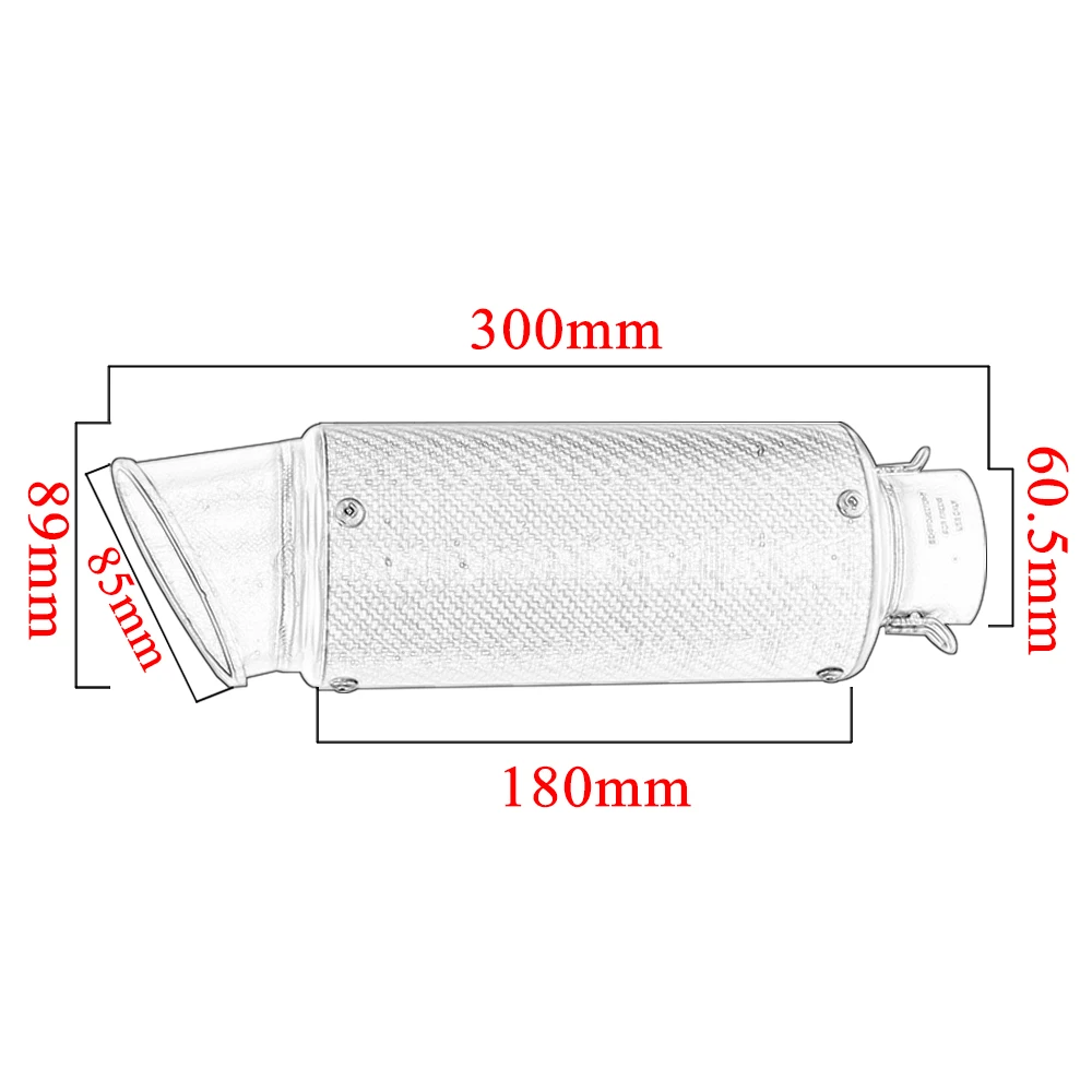 51 мм/60 мм выхлопная труба мотоцикла с катализатором глушитель для выхлопных