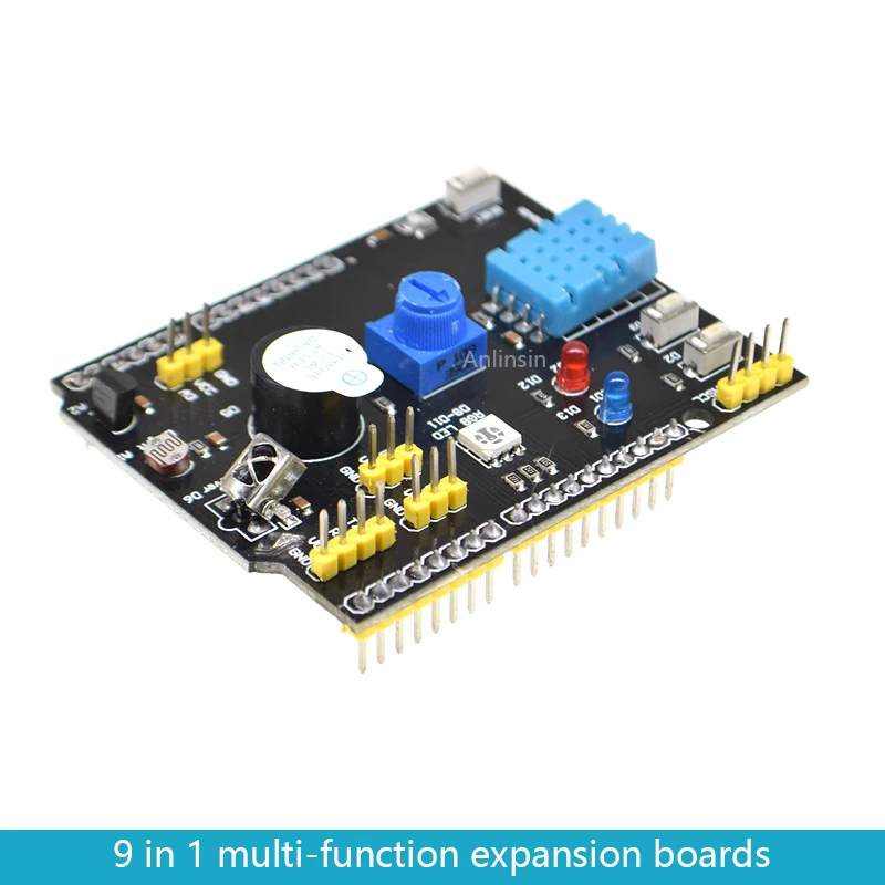 9 в 1 многофункциональная Плата расширения DHT11 Температура и влажность LM35 зуммер