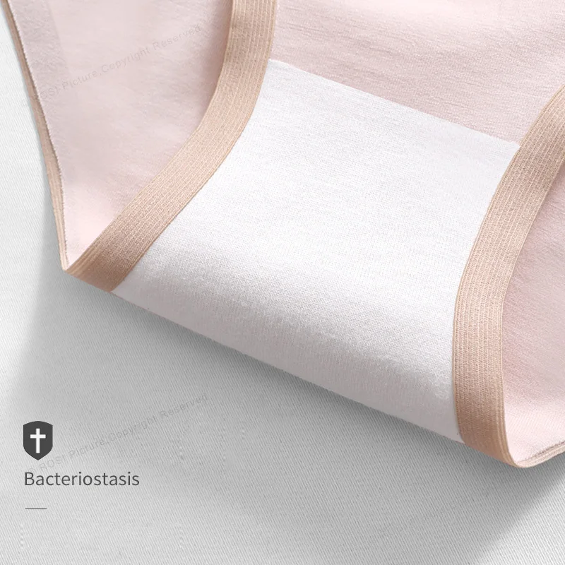 3 шт. женские хлопковые бесшовные трусики для девушек одноцветные средняя талия