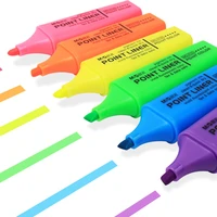 mg2150 color mini colorful highlighters pastel markers 6 colors single text focus marker pens for school office